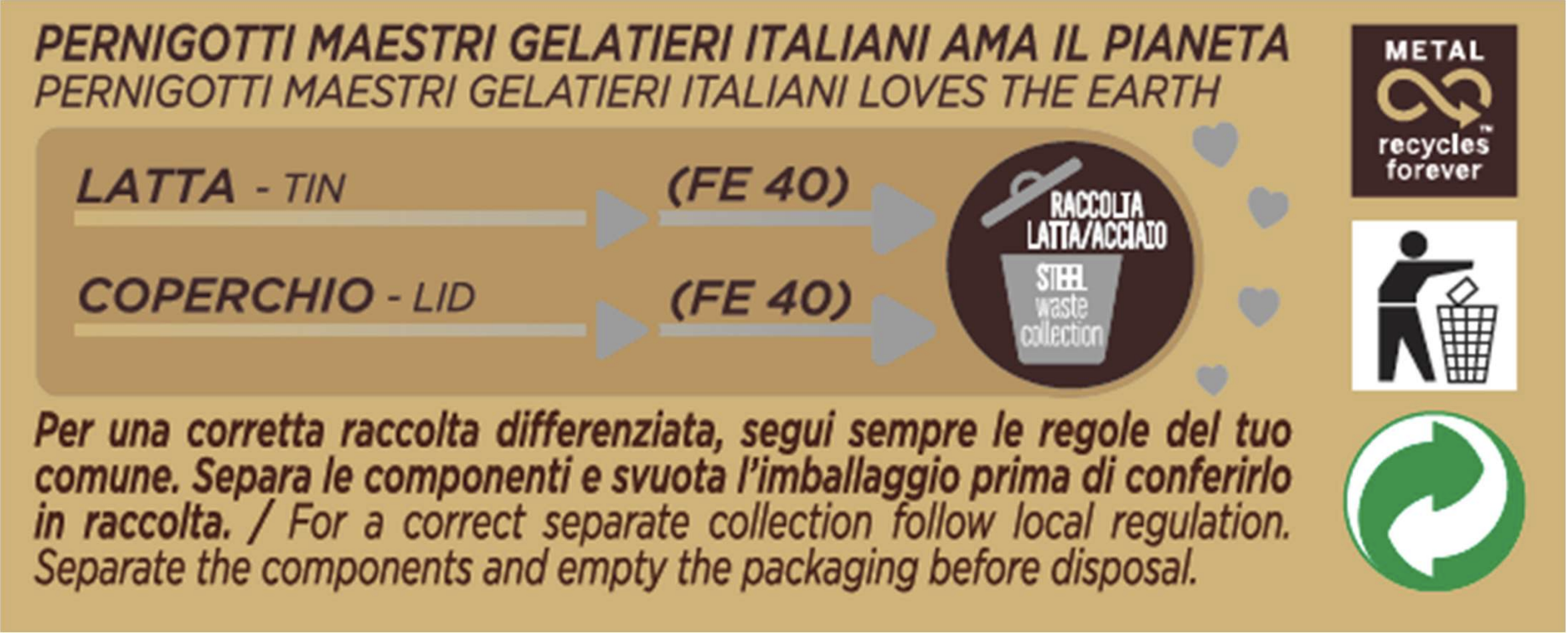 Italian Ice Cream Makers SRL - Environmental labelling for packaging